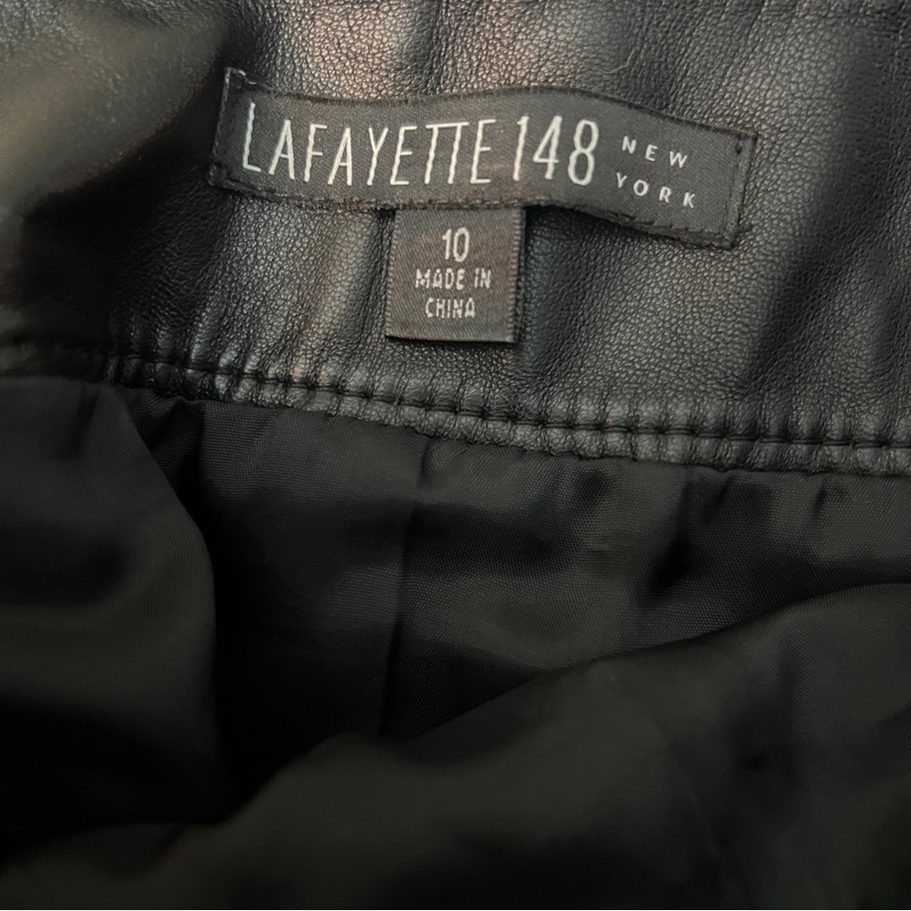 Lafayette 148 Leather Skirt, Size 10 - Picture 5 of 6